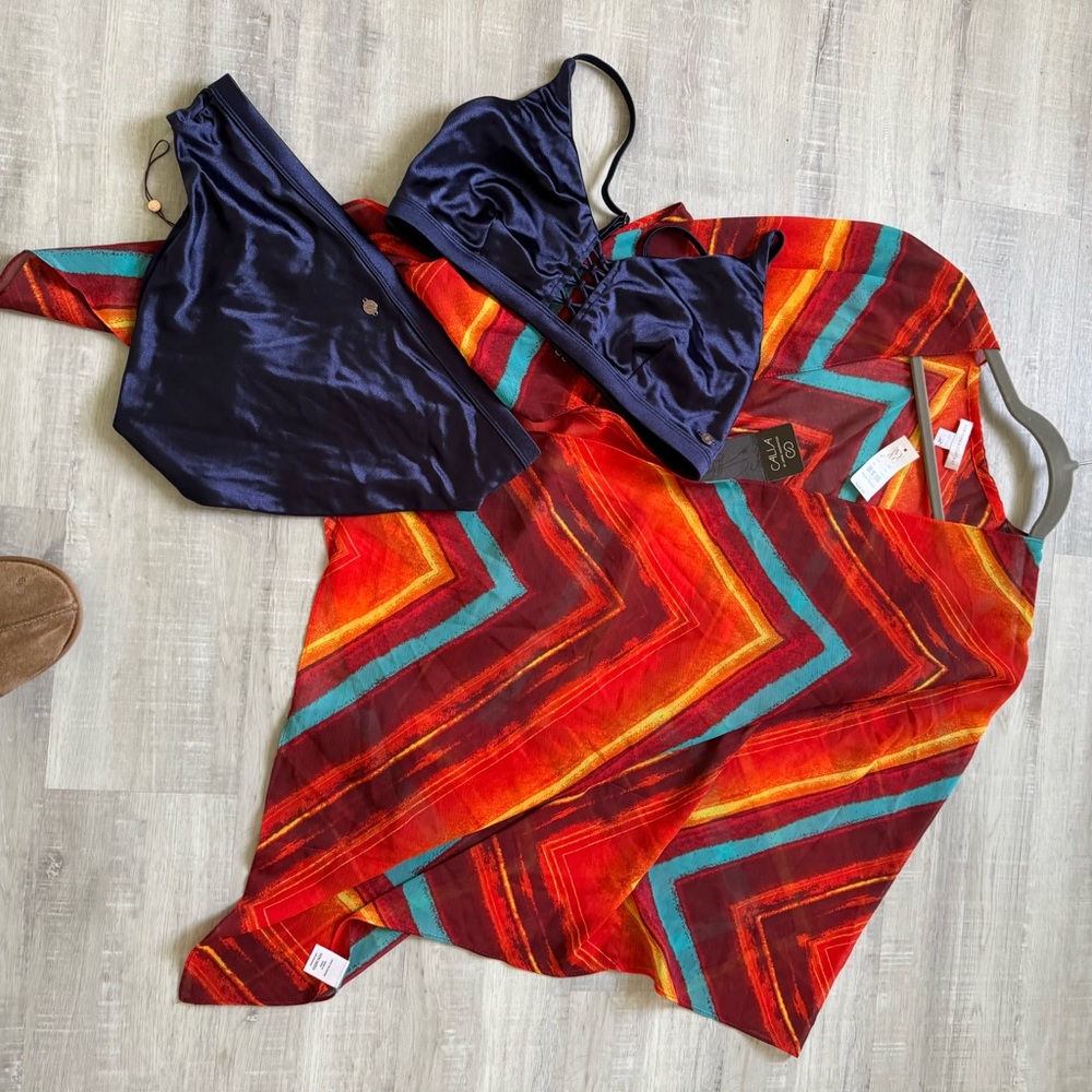 Colorful Chevron Beach coverup
